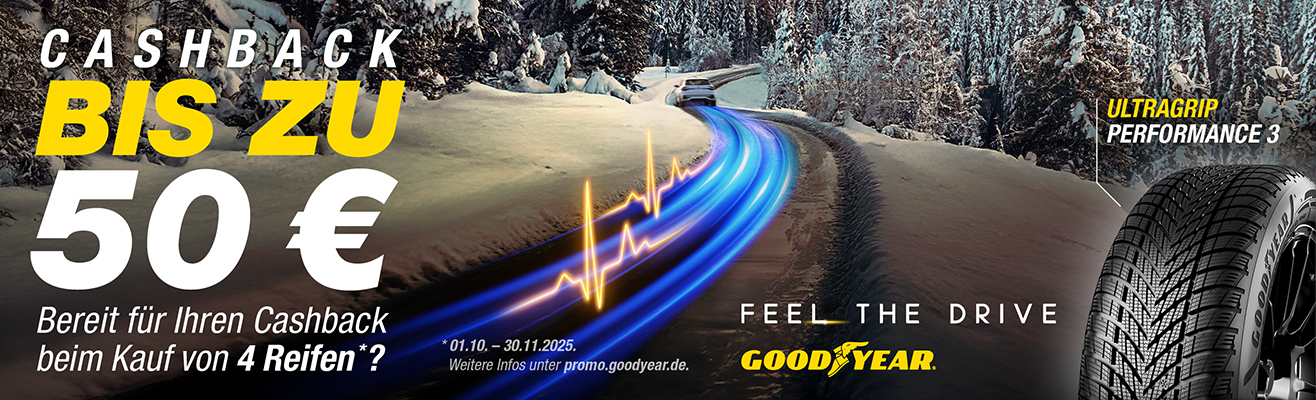 Jetzt Goodyear Cashback sichern!